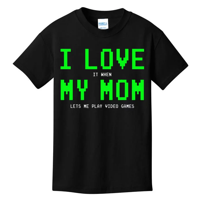 I Love My Mom Gamer Gifts For Video Games Kids T-Shirt