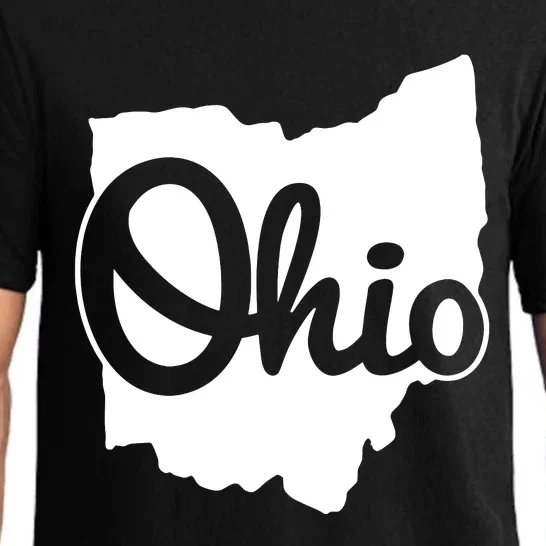 I Love My Ohio Home Script Ohio Buckeye State Pajama Set