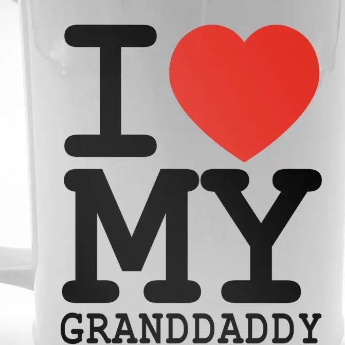 I Love My Granddaddy Family Matching Valentines Day Great Gift Front & Back Beer Stein