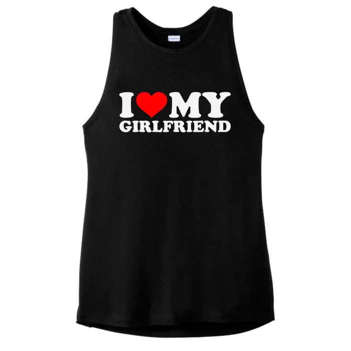 I Love My Hot Girlfriend GF I Heart My Hot Girlfriend Ladies Tri-Blend Wicking Tank