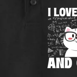 I Love Math And Cats Feline Animal Cat Lover Kitten Kitty Dry Zone Grid Performance Polo