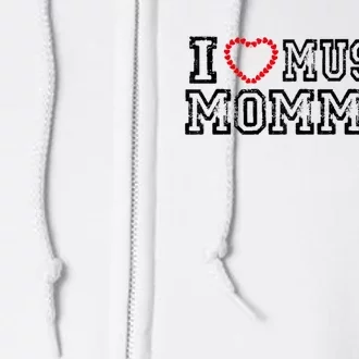 I Love Muscle Mommies, I Heart Muscle Mommies, Muscle Mommy Full Zip Hoodie