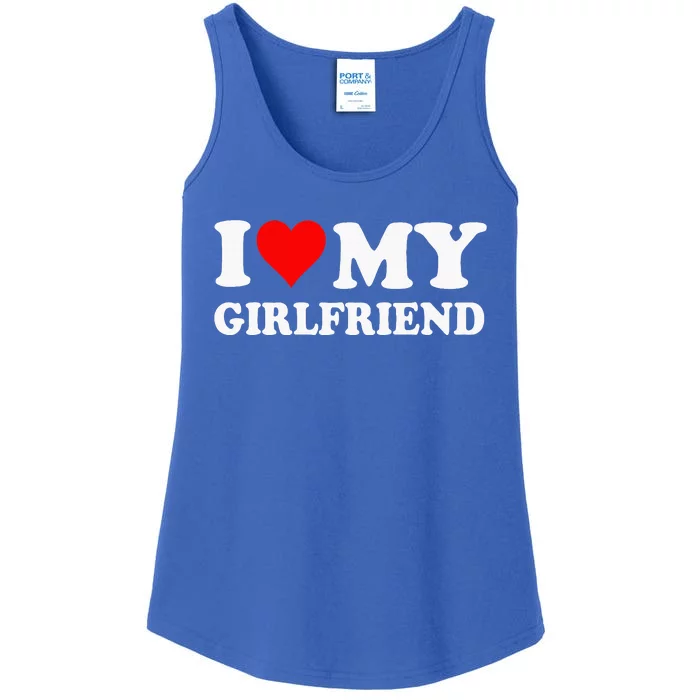 I Love My Girlfriend Ladies Essential Tank