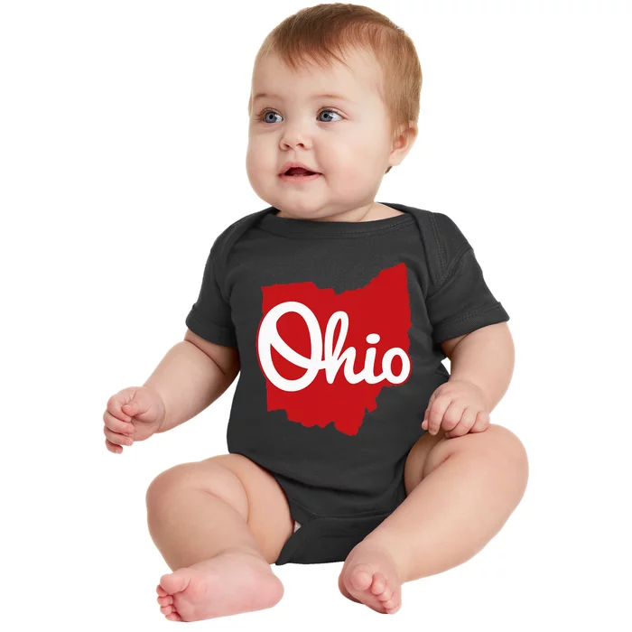 I Love My Ohio Home Script Ohio Baby Bodysuit