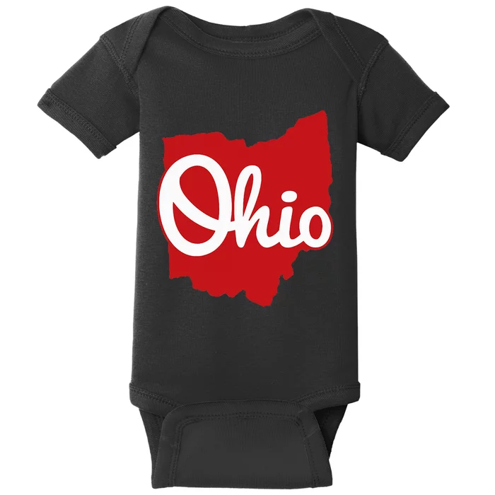 I Love My Ohio Home Script Ohio Baby Bodysuit