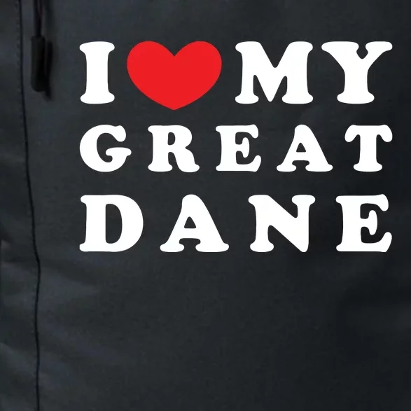 I Love My Great Dane I Heart My Great Dane Daily Commute Backpack