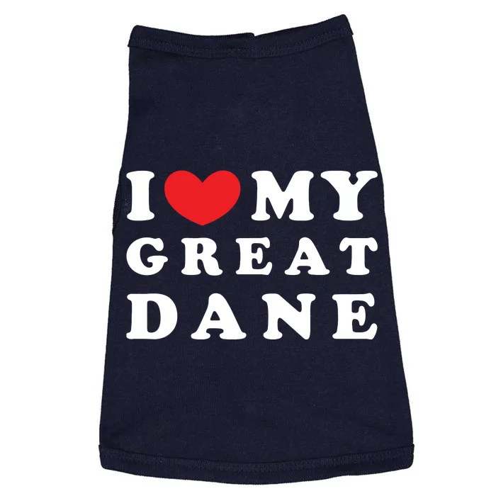 I Love My Great Dane I Heart My Great Dane Doggie Tank