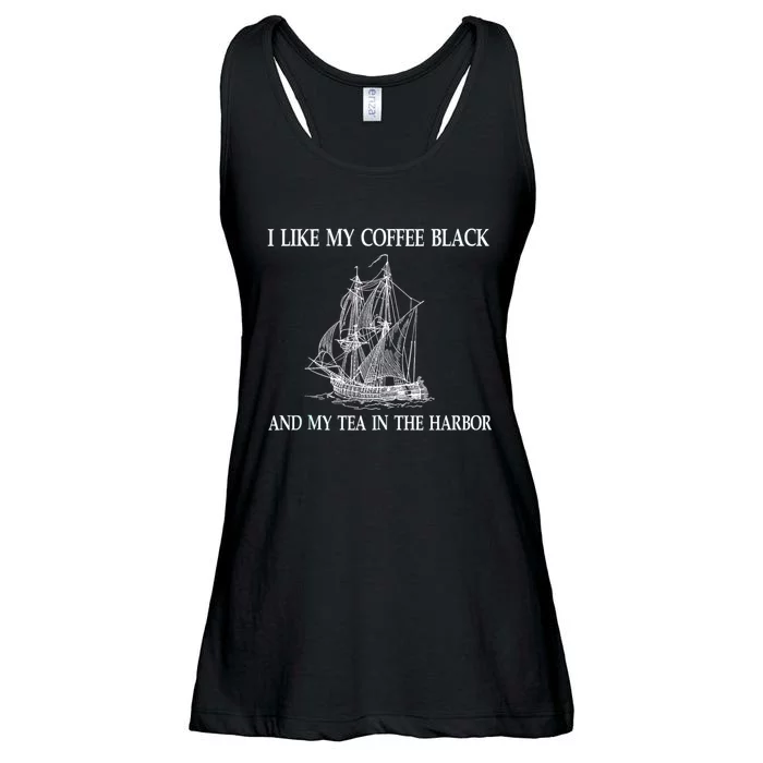 I Like My Coffee Black And Tea In The Harbor Ladies Essential Flowy Tank