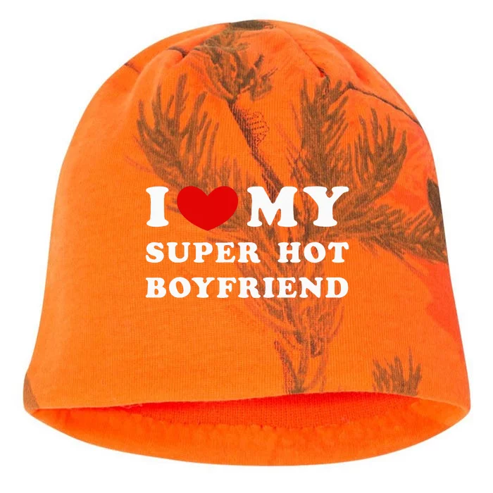 I Love My Super Hot Boyfriend I Heart My Boyfriend Kati - Camo Knit Beanie