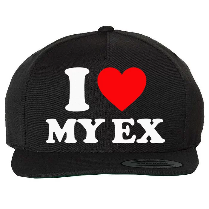 I Love My Ex I Heart My Ex Wool Snapback Cap