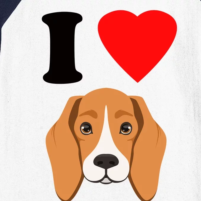 I Love My Beagle Dog Lover Baseball Sleeve Shirt