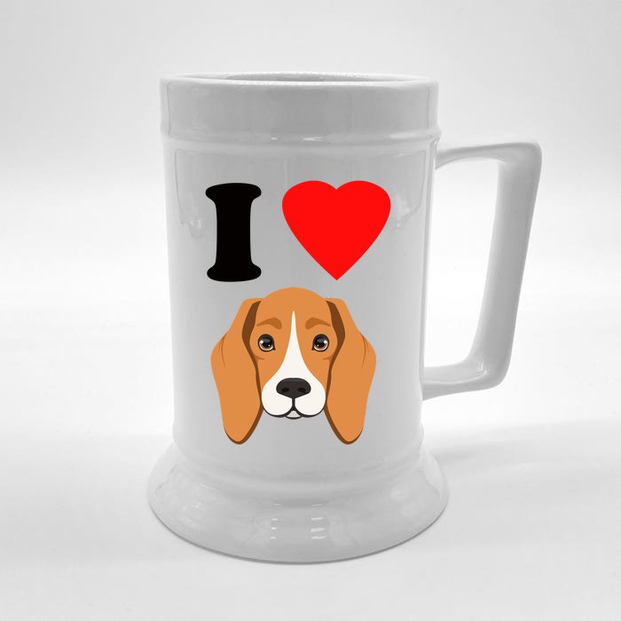 I Love My Beagle Dog Lover Front & Back Beer Stein