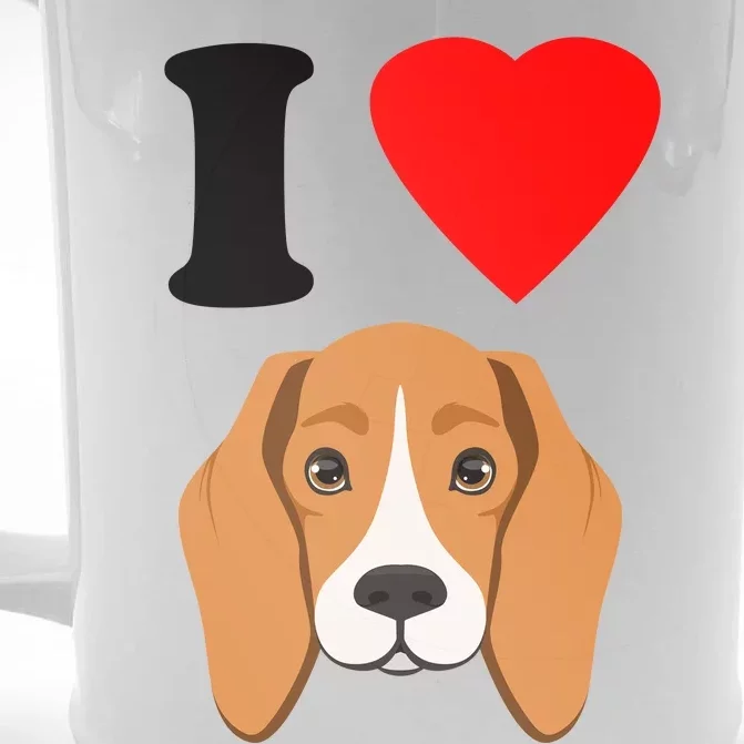 I Love My Beagle Dog Lover Front & Back Beer Stein