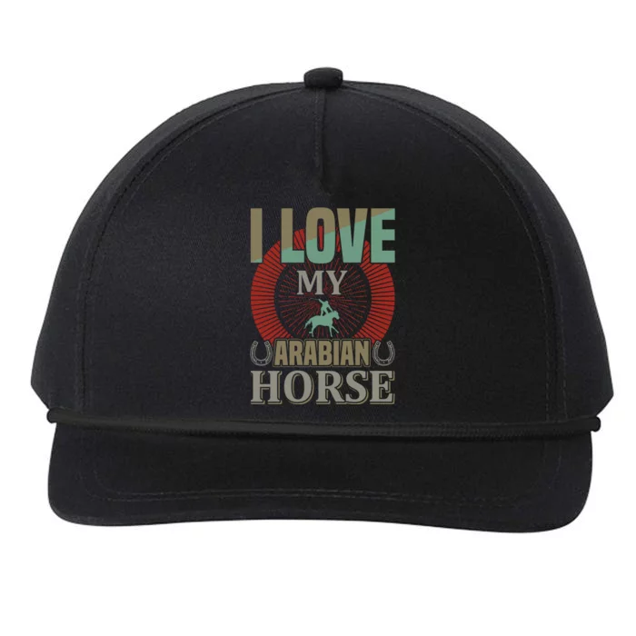 I Love My Arabian Horse Snapback Five-Panel Rope Hat