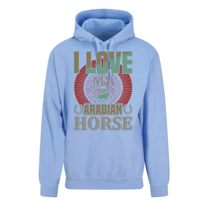 I Love My Arabian Horse Unisex Surf Hoodie