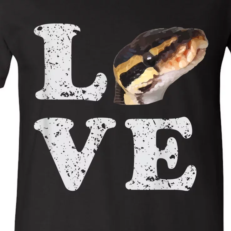 I Love My Ball Python | Pet Snake Lovers Gift V-Neck T-Shirt