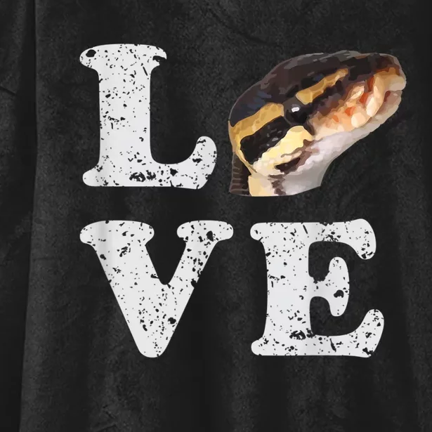 I Love My Ball Python | Pet Snake Lovers Gift Hooded Wearable Blanket