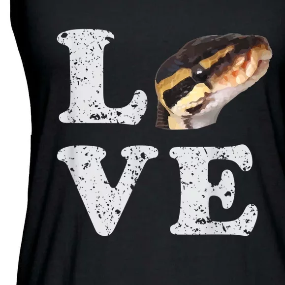 I Love My Ball Python | Pet Snake Lovers Gift Ladies Essential Flowy Tank