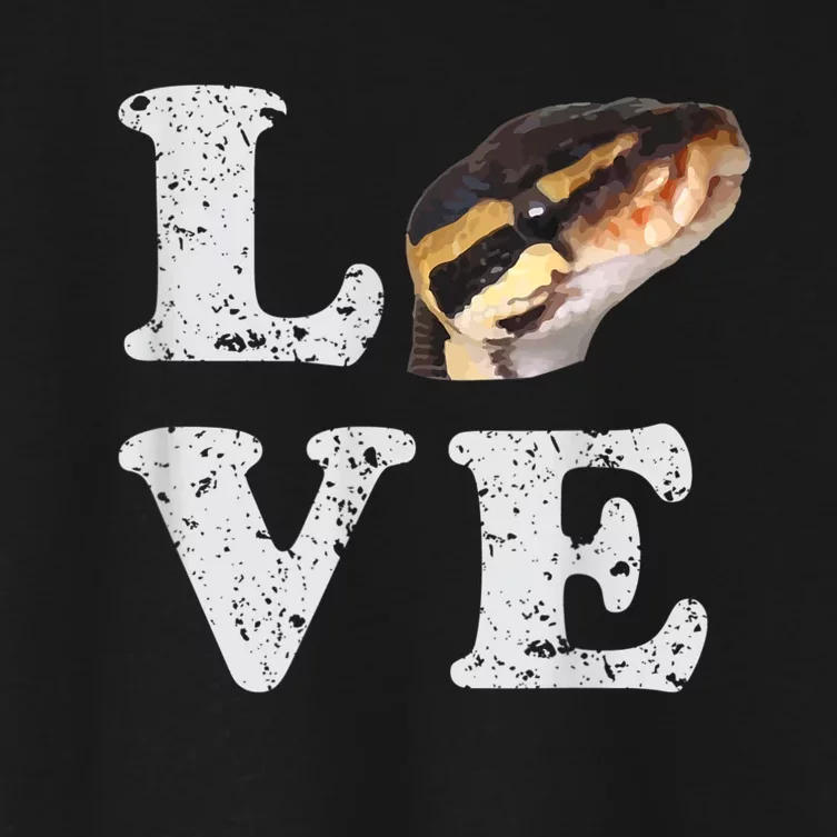 I Love My Ball Python | Pet Snake Lovers Gift Women's Crop Top Tee