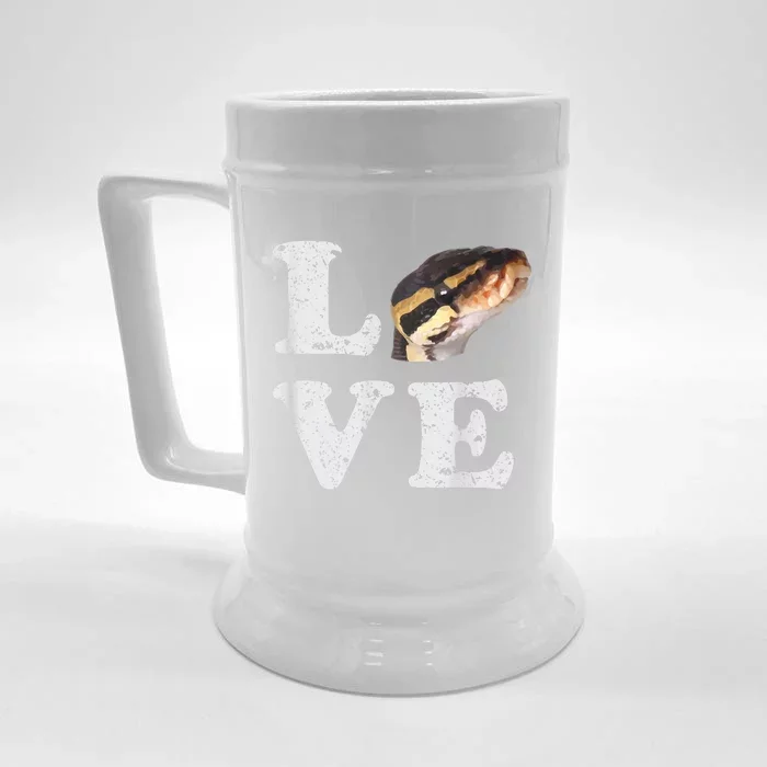 I Love My Ball Python | Pet Snake Lovers Gift Front & Back Beer Stein