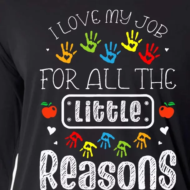 I Love My Job For All The Little Reasons Daycare Teacher Cooling Performance Long Sleeve Crew