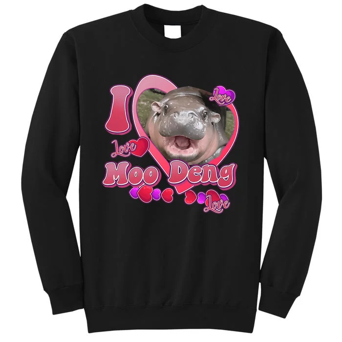 I Love Moo Deng Baby Hippo Sweatshirt