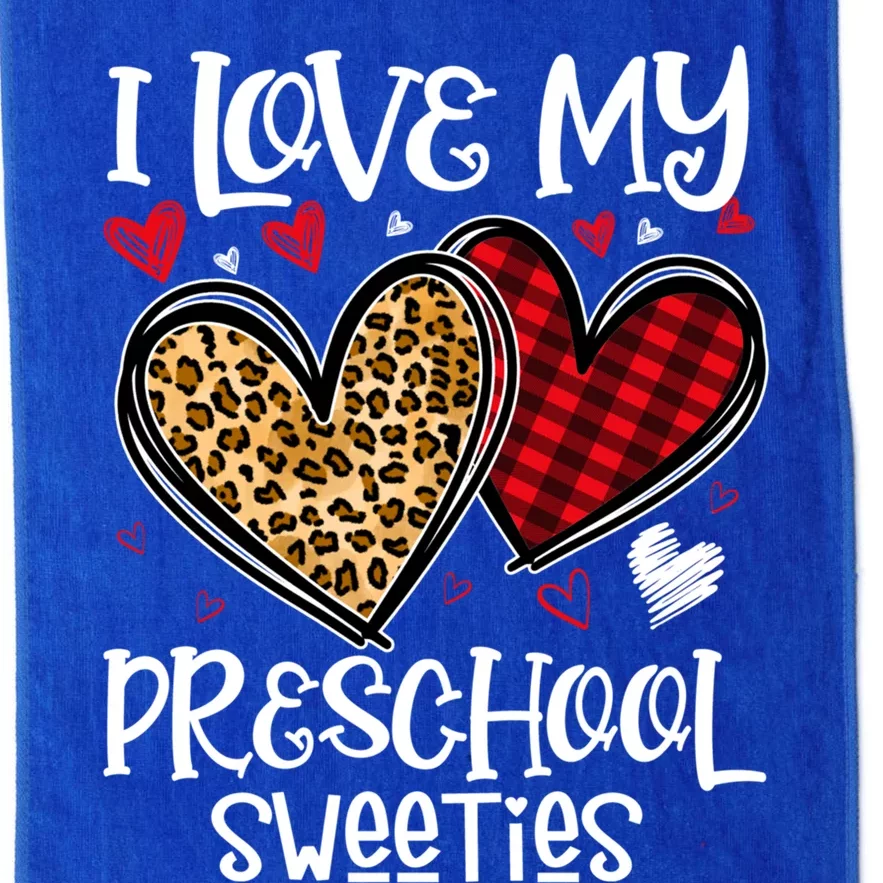 I Love My Preschool Sweeties Valentines Day Teachers Gift Platinum Collection Golf Towel