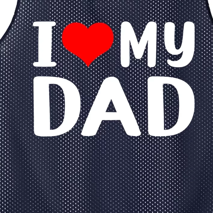 I Love My Dad Mesh Reversible Basketball Jersey Tank