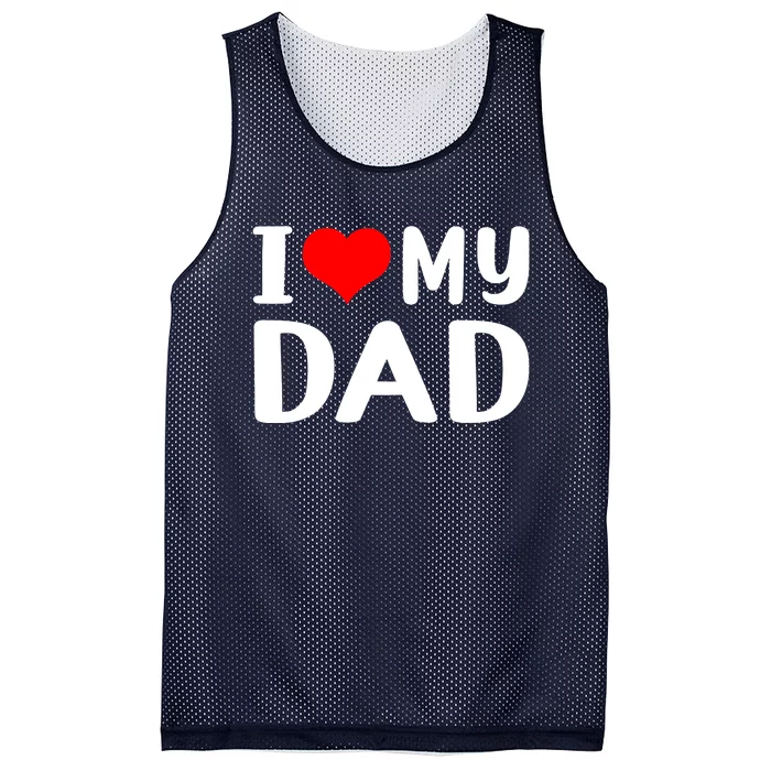 I Love My Dad Mesh Reversible Basketball Jersey Tank