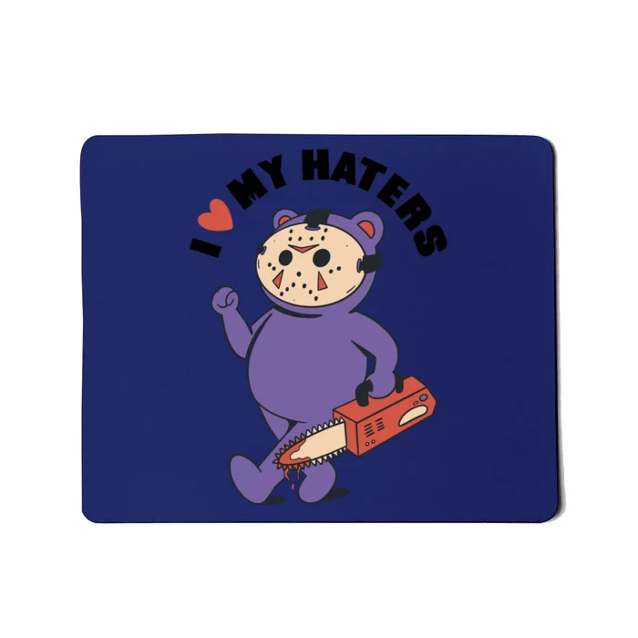 I Love My Haters Teddy Bear Mousepad