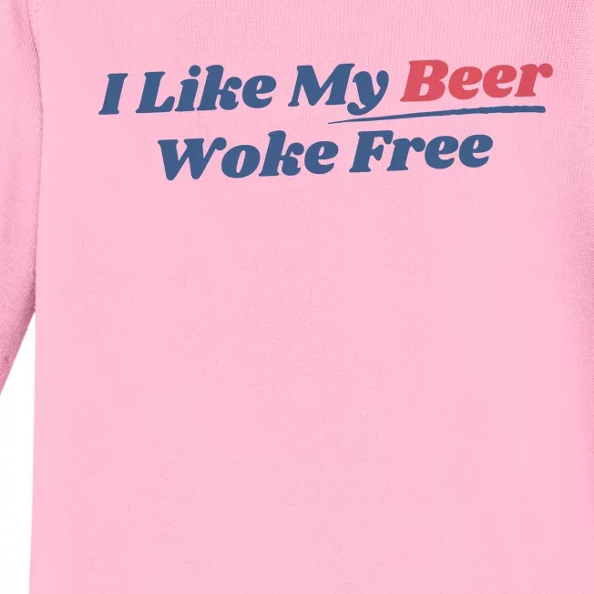 I Like My Beer Woke Free Baby Long Sleeve Bodysuit