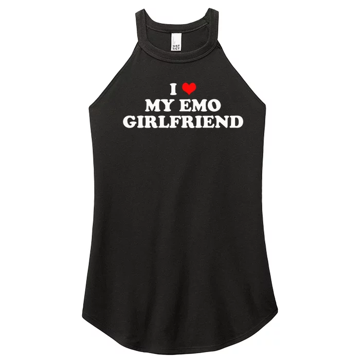 I Love My Emo Girlfriend Alt Goth 2000s Punk Emo Boyfriend Women’s Perfect Tri Rocker Tank