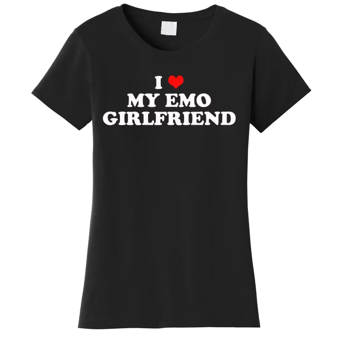 I Love My Emo Girlfriend Alt Goth 2000s Punk Emo Boyfriend Women's T-Shirt