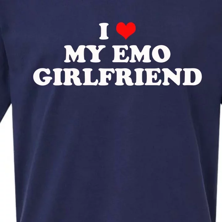 I Love My Emo Girlfriend Alt Goth 2000s Punk Emo Boyfriend Sueded Cloud Jersey T-Shirt