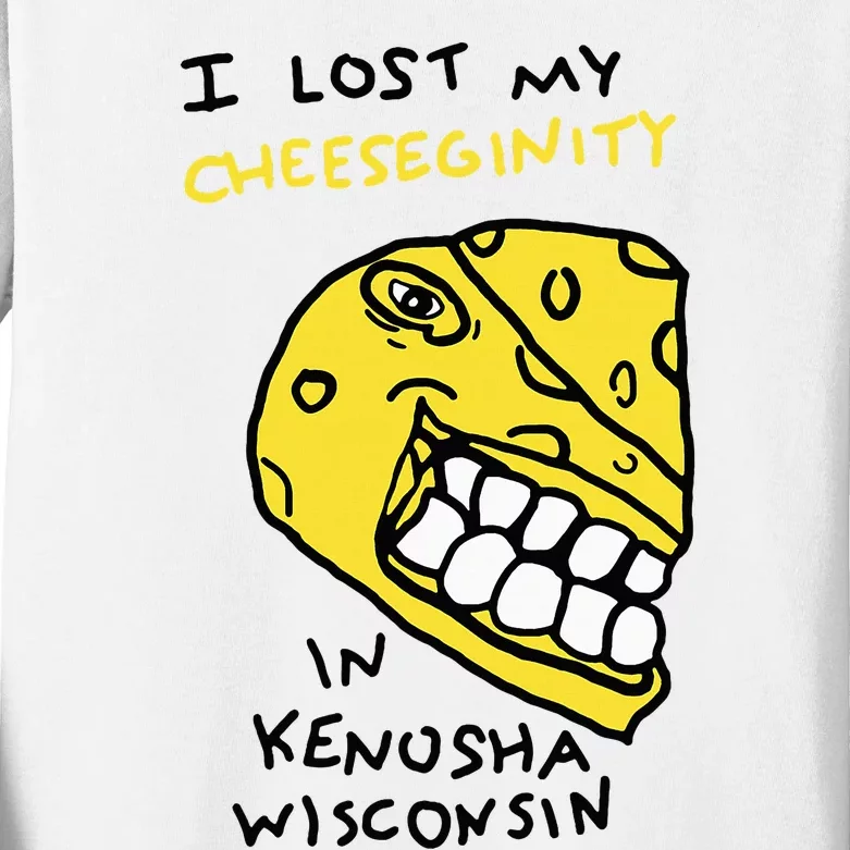 I Lost My Cheeseginity In Kenosha Wisconsin Kids Long Sleeve Shirt