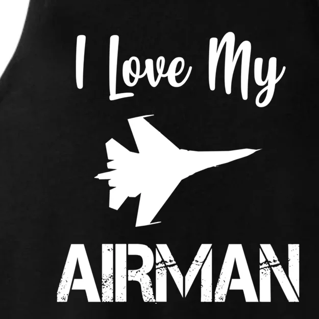 I Love My Air Trained To Fly Airplane Gift Ladies Tri-Blend Wicking Tank