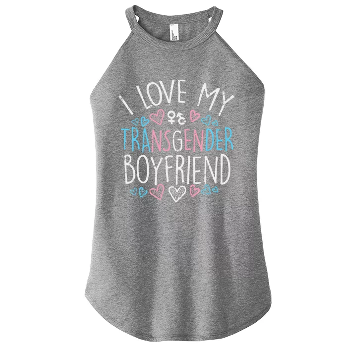 I Love My Transg Boyfriend Transsexual Transg Lgbt Women Women’s Perfect Tri Rocker Tank