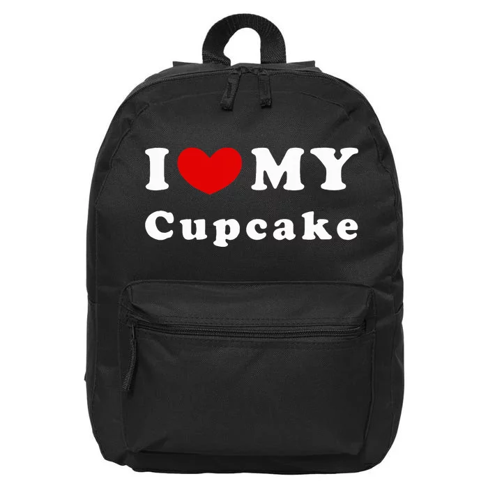 I Love My Cupcake 16 in Basic Backpack