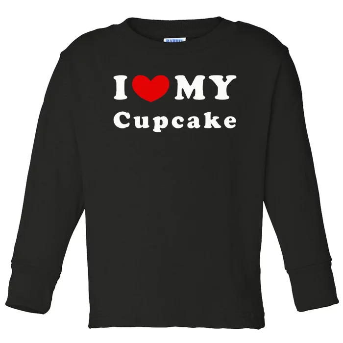 I Love My Cupcake Toddler Long Sleeve Shirt