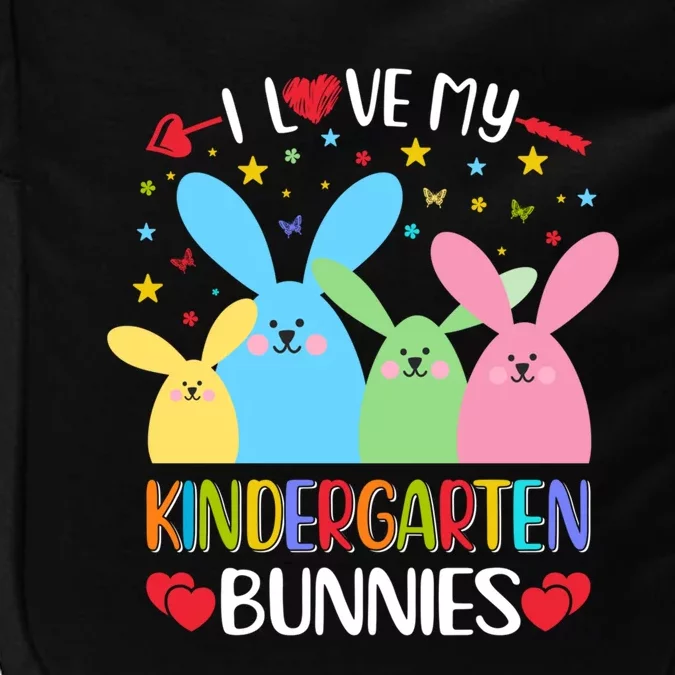 I Love My Kindergarden Bunnies Funny Teacher School Design Gift Impact Tech Backpack