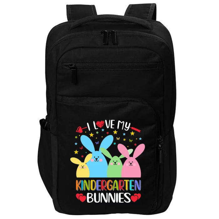 I Love My Kindergarden Bunnies Funny Teacher School Design Gift Impact Tech Backpack