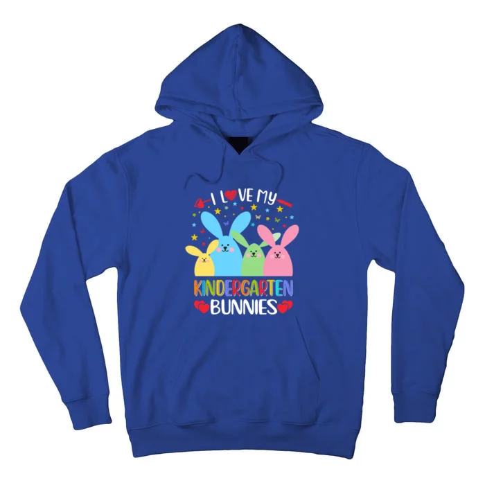 I Love My Kindergarden Bunnies Funny Teacher School Design Gift Tall Hoodie