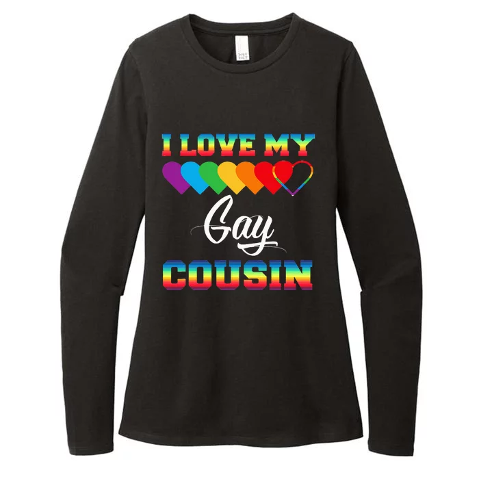 I Love My Gay Cousin Rainbow LGBT Pride Month Proud Cousin Womens CVC Long Sleeve Shirt