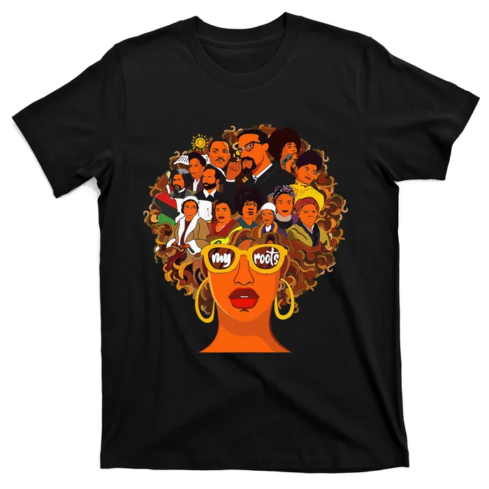 I Love My Roots Back Powerful Black History Month Dna Pride T-Shirt