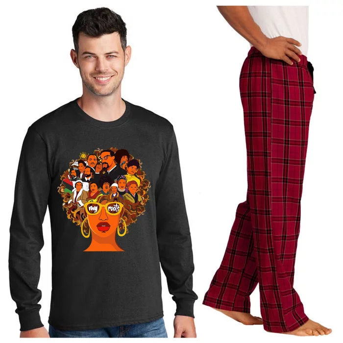 I Love My Roots Back Powerful Black History Month Dna Pride Long Sleeve Pajama Set