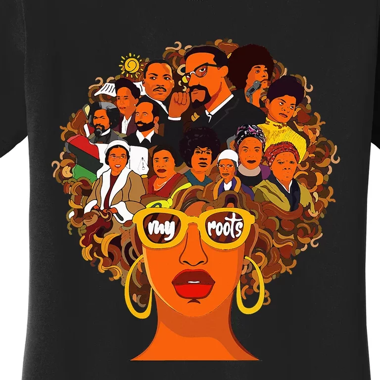 I Love My Roots Back Powerful Black History Month Dna Pride Women's T-Shirt