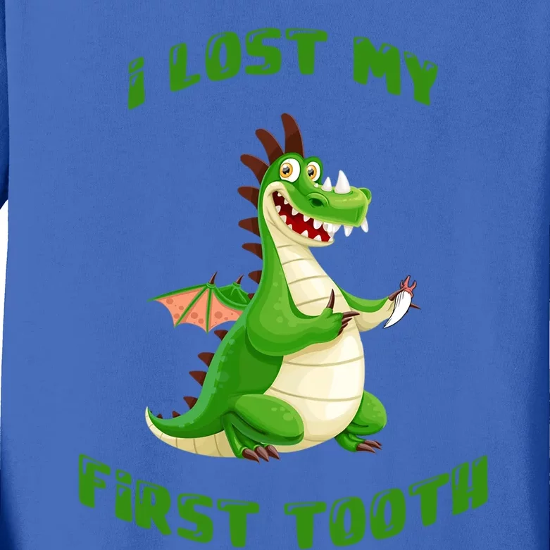 I Lost My 1St Tooth Funny Dragon Tooth Fairy Gift Kids Long Sleeve Shirt