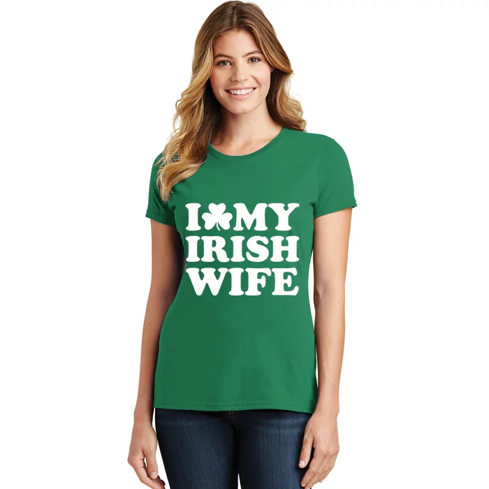 I Love My Irish Wife Shirt Novelty St Patricks Day Women's T-Shirt