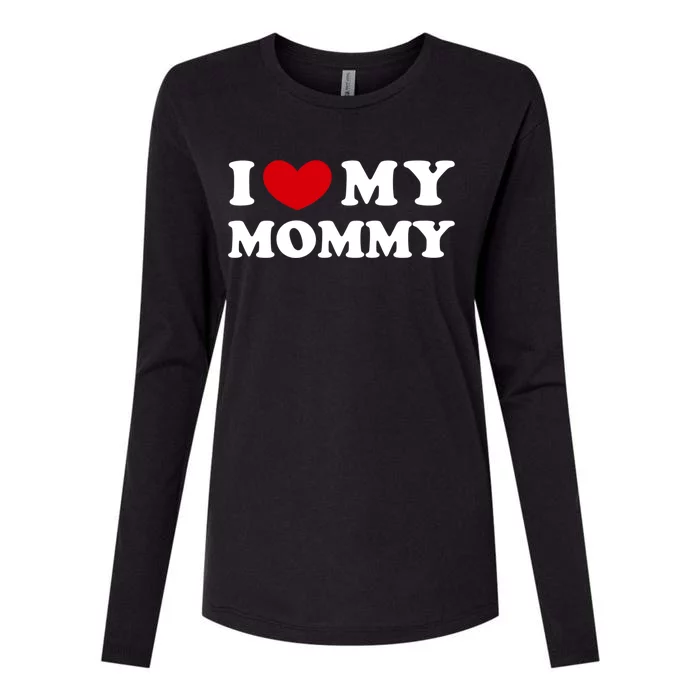 I Love My Mommy I Heart My Mommy Funny Gift Womens Cotton Relaxed Long Sleeve T-Shirt