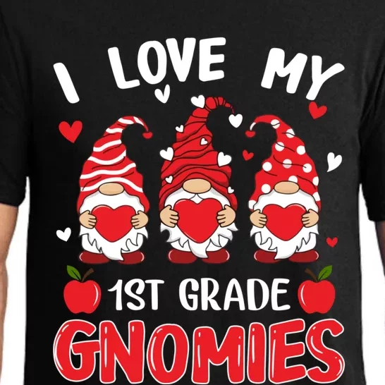 I Love My 1st Grade Gnomies Cute Valentines Day Teacher Gift Cute Gift Pajama Set